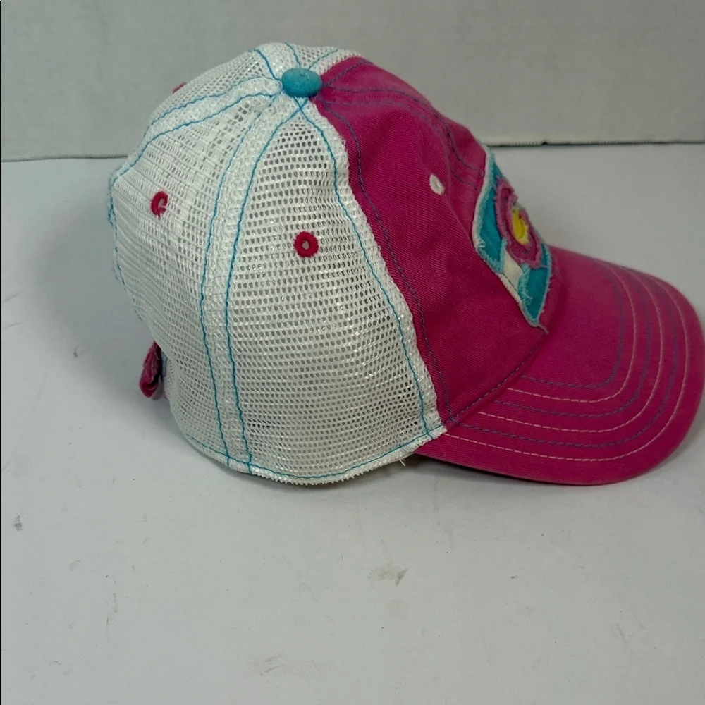 Vibrant Pink and White Kids Cap with Patch